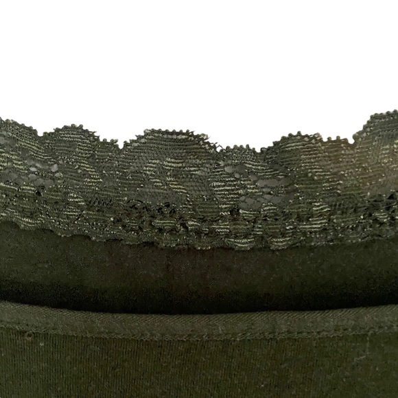 Y2K Loft Green Lace Cami Size Medium - Picture 3 of 5